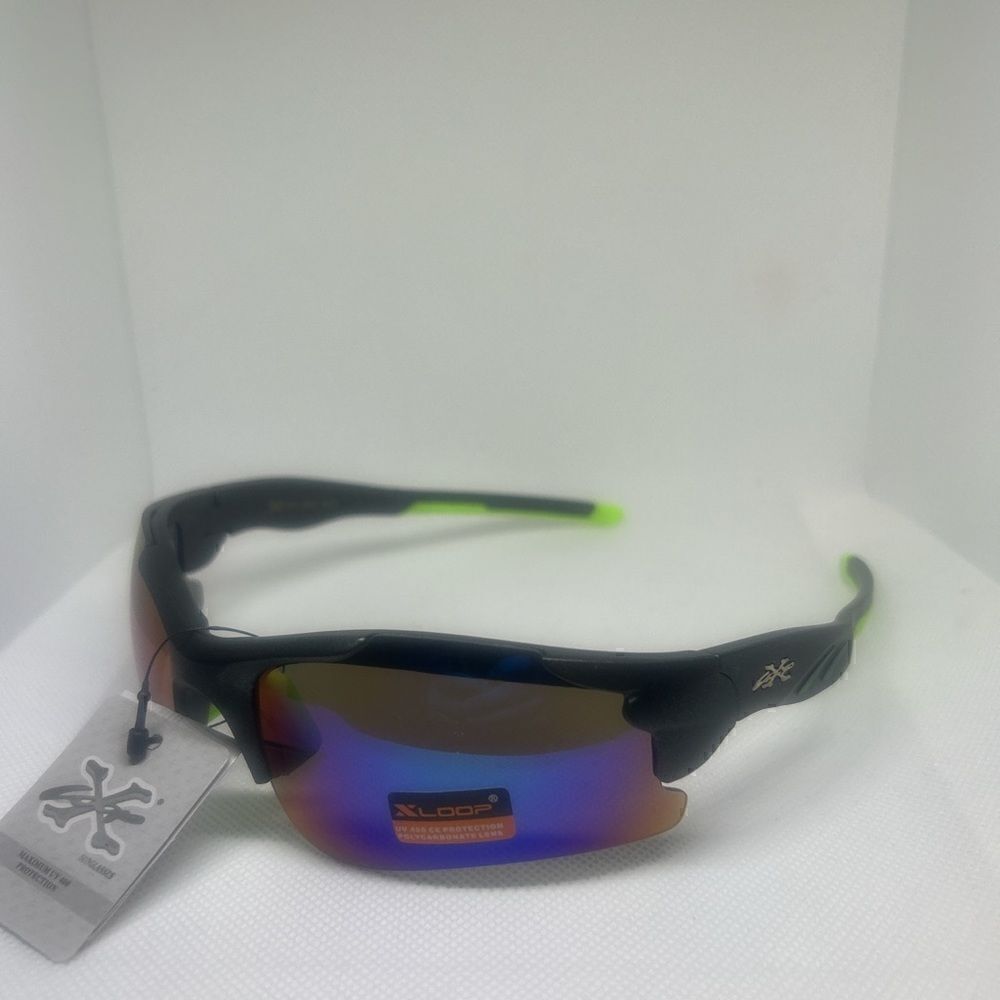 X-Loop Wrap Semi-Rimless Mens Shades Sunglasses